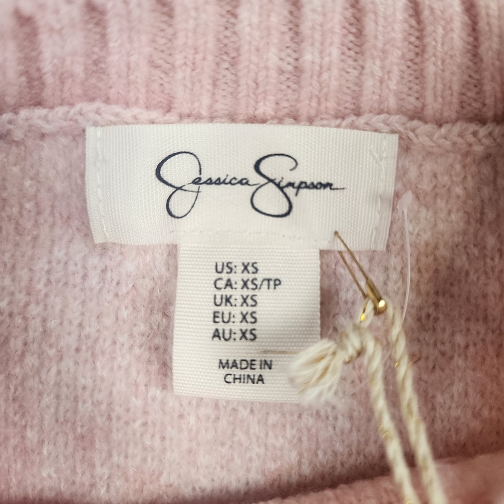 Pink BOW Knit Sweater Coquette Balletcore Soft Girl White Detail Cozy Feminine - Picture 2 of 11